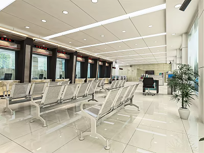 Modern Hall Bank Office Hall Service Center Service Hall Convenience Service Hall Reception Hall Waiting Area 3d model