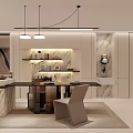Modern Stylish Upholstered Dining Chair Perfect For Light Luxury Neutral Tone Home Dining Space