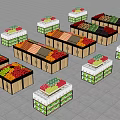 Supermarket Department Store Organized Shelves Displaying Fresh Fruits Vegetables And Grocery Items