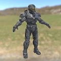 Master Chief In High Tech Combat Armor From Halo Game 3d model