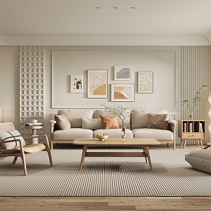 Nordic Living Room 3d model