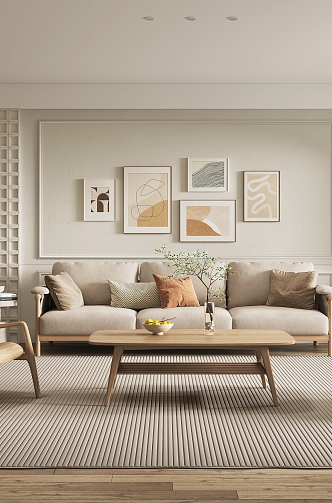 Nordic Living Room 3d model