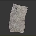 modern stone pavement path stone block pavement 3d model