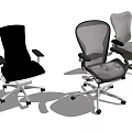 Ergonomic Office Chairs With Mesh Back And Adjustable Lumbar Support Features 3d model