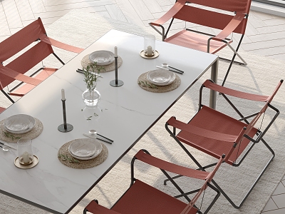 Outdoor Dining Table and Chair model