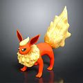 Orange Fox Character Figurine With Large Ears Fluffy Tail And Yellow Mane
