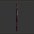 Unique Decorative Axe Weapon With Wooden Handle Clocks And Purple Feathers