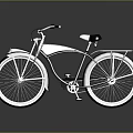 Classic Black Bicycle With Silver Accents White Wall Tires Rear Rack And Urban Riding Design