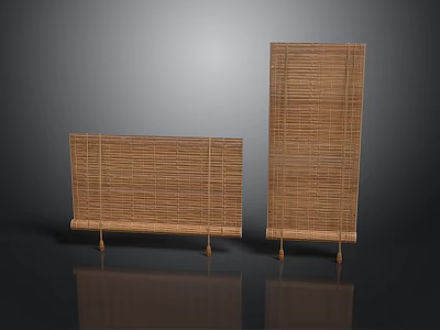 Bamboo Blinds as Daily Necessities with Two Sizes Natural Material and Adjustable Design 3d model