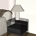 Table lamp table lamp side 3d model