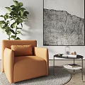 Modern Single Sofa Single Casual Sofa 3d model
