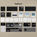 Poliform Modern Smart Switch Panels With Digital Displays And Various Designs 3d model