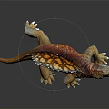 Realistic Dinosaur Model With Spiked Sail And Sharp Claws As Prehistoric Reptile Creature 3d model
