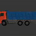 Toy Dump Truck With Orange Cab And Blue Bed Colorful Design