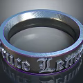 Elegant Polished Metal Decorative Band With Engraved Police Lewis Letters