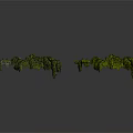 3D Scene Components With Green Tree Models Arranged in Multiple Groups
