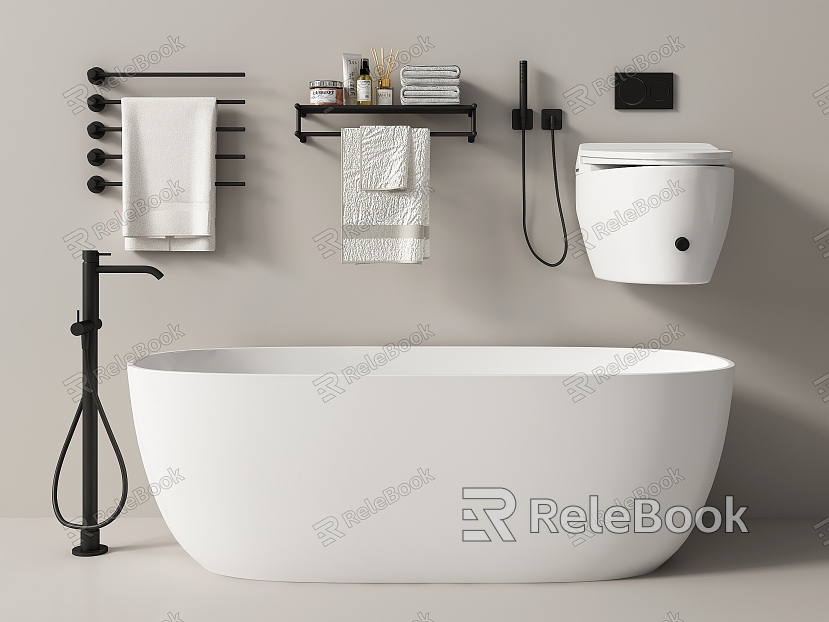 Bathtub Toilet Integrated Bathtub Freestanding Bathtub Bathroom Products Toiletries model