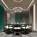 Modern Hotel Lobby Interior Design With Ceiling Lighting Chandelier Glass Railing And Staircase