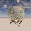 Modern table lamp net red light 3d model