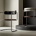 Modern Dining Chairs With Sleek Metal Frames And Brown Leather Seats In Minimalist Interior Design