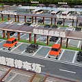Eco Friendly Parking Lot With Shaded Canopies Green Landscaping And Solar Panels