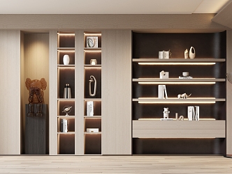 Modern Bookcase Decorative Cabinet 3d model