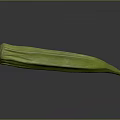 Fresh Green Okra Vegetable With Long Curved Shape And Smooth Surface 3d model