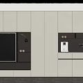 Modern Decorative Cabinet Interior Design With TV Black Shelves And Storage Space