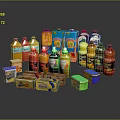 Vibrant Assorted Beverages Collection In Bottles And Cartons On