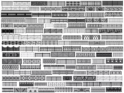 Diverse Fence Design Patterns With Various Styles And Structures For Outdoor Use 3d model