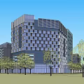 Modern factory planning 3d model