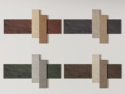 Wooden Color Sample Collections With Various Wood Tones And Textures 3d model