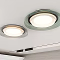 Modern Round Ceiling Lights With Transparent Glass Design Ceiling Mounted Illuminated 3d model
