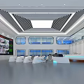 Modern Monitoring Room Public Security Bureau Monitoring Command Hall 3d model