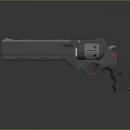 Modern Metallic Revolver Weapon 3D Rendered With Detailed Components And Studio Lighting Background