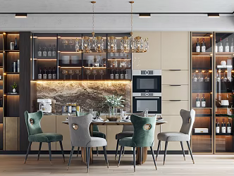 Light Luxury Restaurant 3d model
