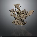 Coral Polyps Marine Animal With Brown Branching Skeleton Natural Structure