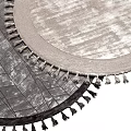 Round Area Rugs With Tassels In Different Colors And Textures 3d model