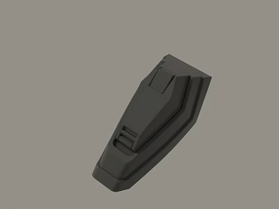 Black Plastic Component With Ergonomic Design For Industrial Equipment Accessory 3d model
