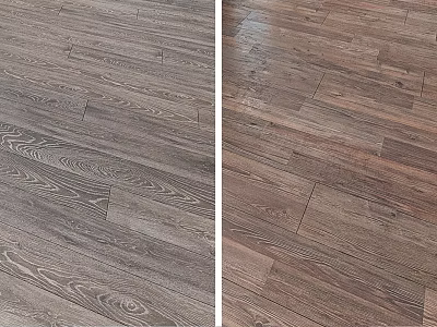 Natural Dark Brown Wooden Flooring With Smooth Surface And Clear Wood Grain 3d model
