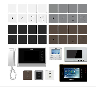 Modern Switch Socket Panel 3d model