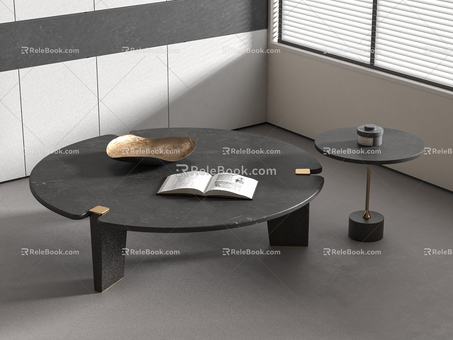 Coffee table combination 3d model