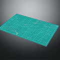 Green Cutting Mat With Grid Lines For Craft And DIY Projects 3d model