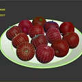 Fresh Red Apples Served On A White Plate For Healthy Daily Snack