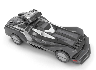 Sci-fi armed car 3d model