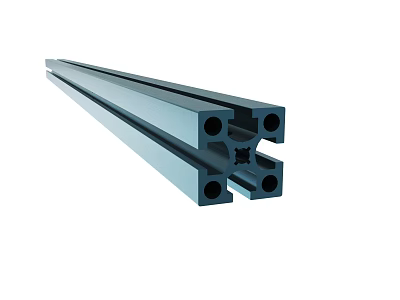 Industrial Aluminum Extruded Profile With Multiple Holes For Structural Frames 3d model