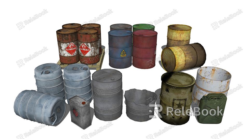 Industrial LOFT petrol barrel iron barrel oil barrel model