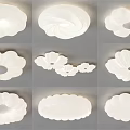 Various White Ceiling Lights with Different Floral and Curved Designs for Modern Home