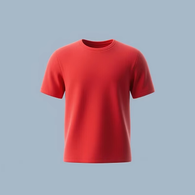 Red Short Sleeve T-Shirt Casual Comfortable Everyday Wear Soft Fabric Classic Design 3d model