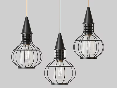 Industrial LOFT chandelier 3d model Industrial LOFT chandelier 3d model